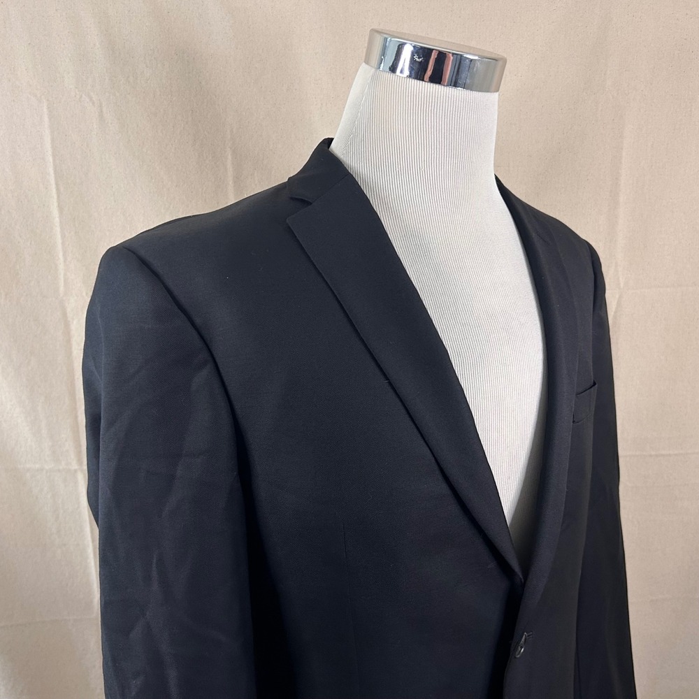 Joseph Jos A Bank 40R Slim Fit Sport Coat Wool Black Two Button Double Vented